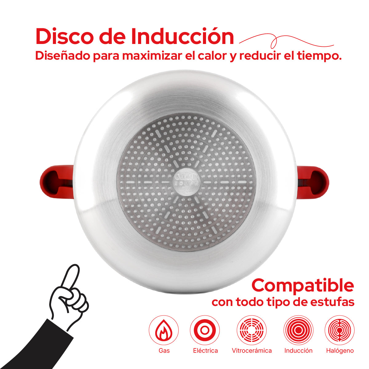 Cookit Olla de Presión 20L con Vaporera de Aluminio CAPC20