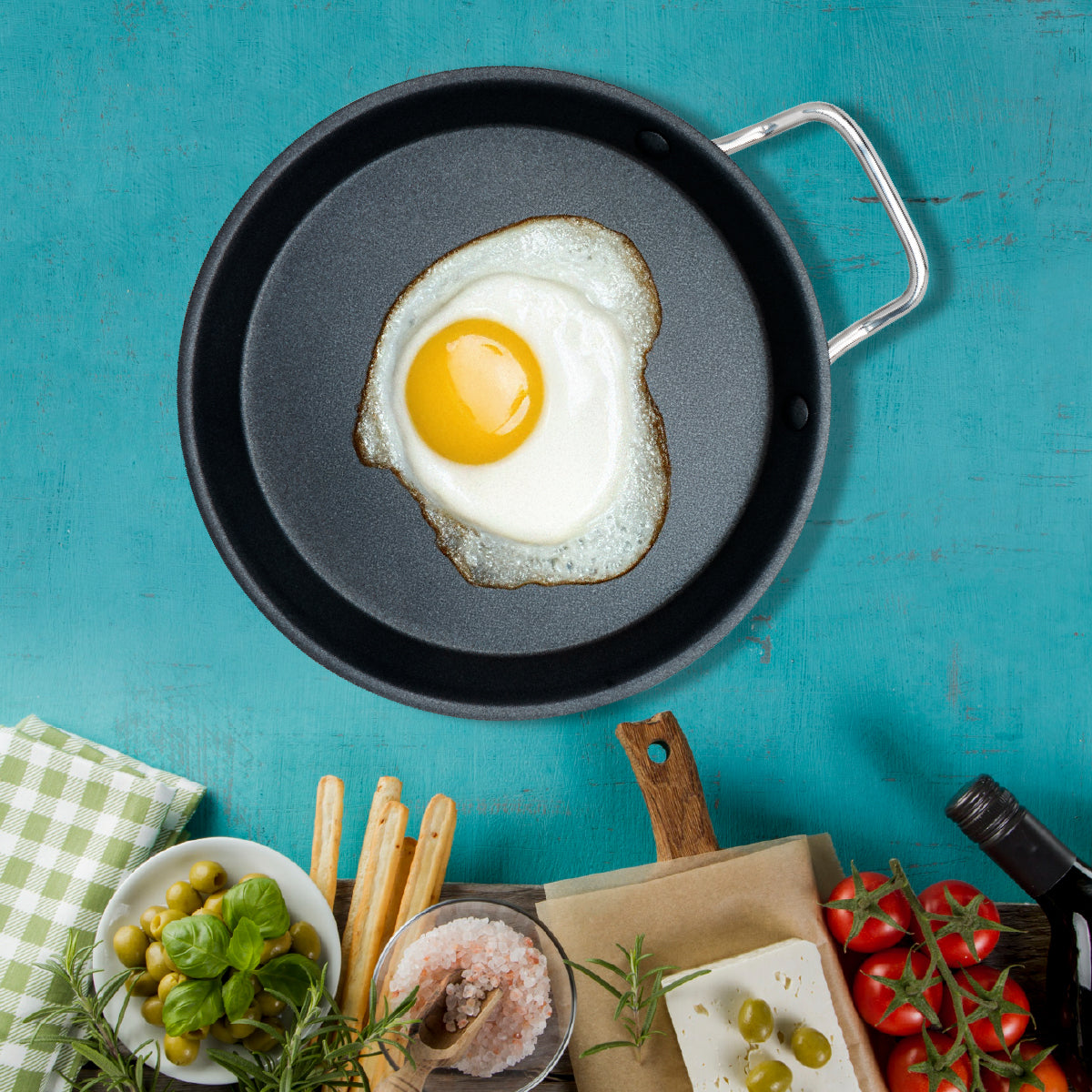 Cookit Comal de Acero Inox 24 cm Antiadherente CCP24