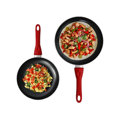 Set de 2 Sartenes Cookit 20 y 24 cm Antiadherentes de Aluminio Xylan Plus Compatibles con Inducción y Todo Tipo de Estufas