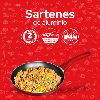 Set de 2 Sartenes Cookit 20 y 24 cm Antiadherentes de Aluminio Xylan Plus Compatibles con Inducción y Todo Tipo de Estufas