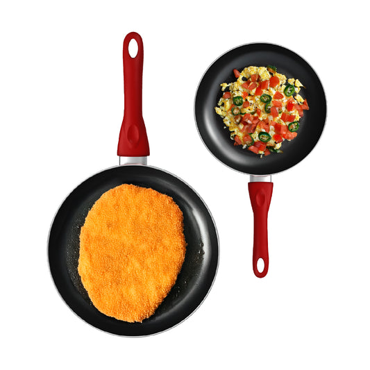 Set de 2 Sartenes Cookit 20 y 28 cm Antiadherentes de Aluminio Xylan Plus Compatibles con Inducción y Todo Tipo de Estufas