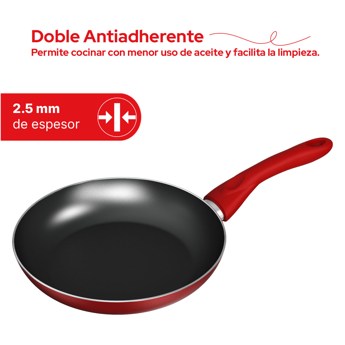 Sartén de Aluminio Cookit 28 cm CAFP28 Antiadherente Xylan Plus Compatible con Inducción y Todo Tipo de Estufas
