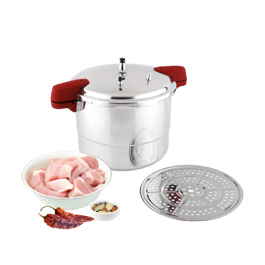 Cookit Olla de Presión 20L con Vaporera de Aluminio CAPC20