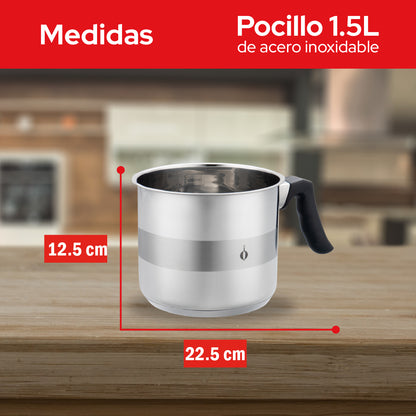 Cookit Pocillo 1.5 L Acero Inoxidable CMP015