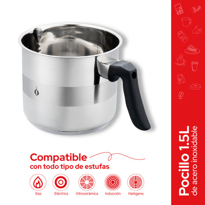 Cookit Pocillo 1.5 L Acero Inoxidable CMP015