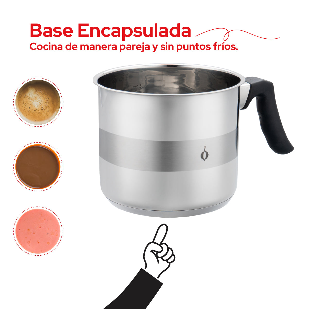 Cookit Pocillo 1.5 L Acero Inoxidable CMP015