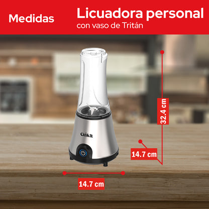 Cookit Licuadora Personal CPB06 500w Vaso Tritan 600ml Acero Inox