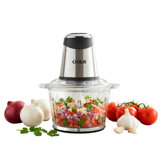 Cookit Procesador Alimentos CQCH18 400w 1.8l Vidrio 2 Velocidades