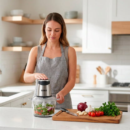 Cookit Procesador Alimentos CQCH18 400w 1.8l Vidrio 2 Velocidades