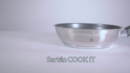 Cookit Sartén 28 cm Acero Inoxidable con Antiadherente CFP28