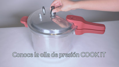 Cookit Olla de Presión 7L con Vaporera de Aluminio CAPC07