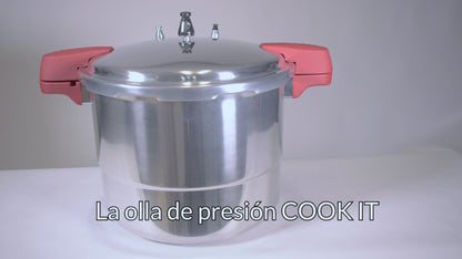 Cookit Olla de Presión 20L con Vaporera de Aluminio CAPC20
