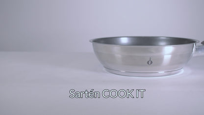Cookit Sartén 18 cm Acero Inoxidable con Antiadherente CFP18