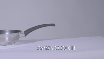 Cookit Sartén 24 cm Acero Inoxidable con Antiadherente CFP24