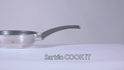 Cookit Sartén 20 cm Acero Inoxidable con Antiadherente CFP20
